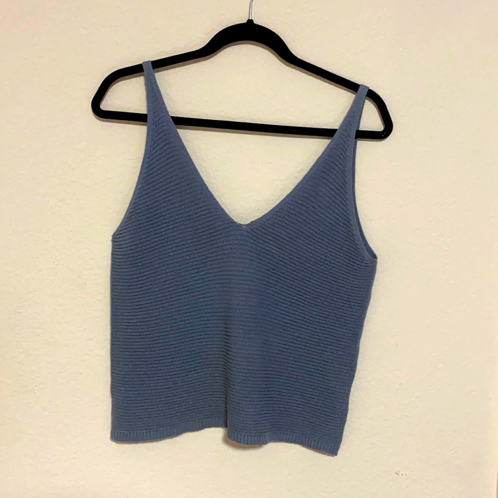 Express Blue V-Neck Sweater Vest